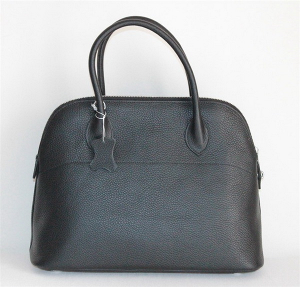 High Quality Replica Hermes Bolide Togo Leather Tote Bag Black 509084